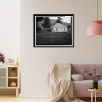 Historic Framed Print, Bishop Creek Hydroelectric System, Plant 4, Worker Cottage, Bishop Creek, Bishop vicinity, Inyo County, CA - 46,  17-7/8" x 21-7/8"
