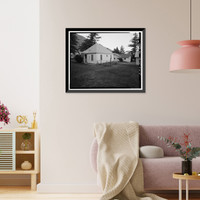 Historic Framed Print, Bishop Creek Hydroelectric System, Plant 4, Worker Cottage, Bishop Creek, Bishop vicinity, Inyo County, CA - 47,  17-7/8" x 21-7/8"