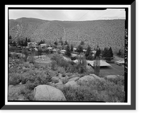Historic Framed Print, Bishop Creek Hydroelectric System, Plant 4, Worker Cottage, Bishop Creek, Bishop vicinity, Inyo County, CA - 90,  17-7/8" x 21-7/8"