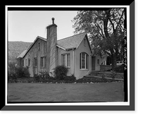 Historic Framed Print, Bishop Creek Hydroelectric System, Plant 4, Worker Cottage, Bishop Creek, Bishop vicinity, Inyo County, CA - 92,  17-7/8" x 21-7/8"
