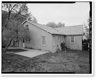 Historic Framed Print, Bishop Creek Hydroelectric System, Plant 4, Worker Cottage, Bishop Creek, Bishop vicinity, Inyo County, CA - 93,  17-7/8" x 21-7/8"