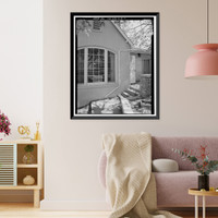 Historic Framed Print, Bishop Creek Hydroelectric System, Plant 4, Worker Cottage, Bishop Creek, Bishop vicinity, Inyo County, CA - 96,  17-7/8" x 21-7/8"