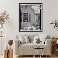 Historic Framed Print, Bishop Creek Hydroelectric System, Plant 4, Worker Cottage, Bishop Creek, Bishop vicinity, Inyo County, CA - 96,  17-7/8" x 21-7/8"