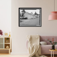 Historic Framed Print, Bishop Creek Hydroelectric System, Plant 4, Worker Cottage, Bishop Creek, Bishop vicinity, Inyo County, CA - 121,  17-7/8" x 21-7/8"