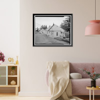 Historic Framed Print, Bishop Creek Hydroelectric System, Plant 4, Worker Cottage, Bishop Creek, Bishop vicinity, Inyo County, CA - 122,  17-7/8" x 21-7/8"