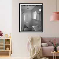 Historic Framed Print, Bishop Creek Hydroelectric System, Plant 4, Worker Cottage, Bishop Creek, Bishop vicinity, Inyo County, CA - 131,  17-7/8" x 21-7/8"