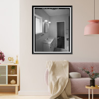 Historic Framed Print, Bishop Creek Hydroelectric System, Plant 4, Worker Cottage, Bishop Creek, Bishop vicinity, Inyo County, CA - 132,  17-7/8" x 21-7/8"