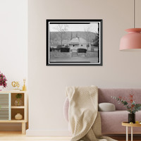 Historic Framed Print, Bishop Creek Hydroelectric System, Plant 4, Worker Cottage, Bishop Creek, Bishop vicinity, Inyo County, CA - 138,  17-7/8" x 21-7/8"