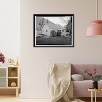 Historic Framed Print, Bishop Creek Hydroelectric System, Plant 4, Worker Cottage, Bishop Creek, Bishop vicinity, Inyo County, CA - 141,  17-7/8" x 21-7/8"