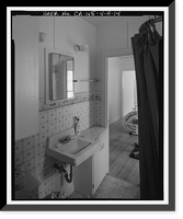 Historic Framed Print, Bishop Creek Hydroelectric System, Plant 4, Worker Cottage, Bishop Creek, Bishop vicinity, Inyo County, CA - 150,  17-7/8" x 21-7/8"