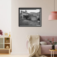 Historic Framed Print, Bishop Creek Hydroelectric System, Plant 4, Lightning Arrestor Vault, Bishop Creek, Bishop vicinity, Inyo County, CA - 4,  17-7/8" x 21-7/8"