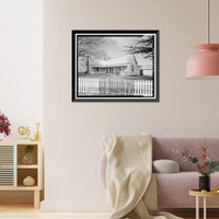 Historic Framed Print, Bishop Creek Hydroelectric System, Plant 6, Cashbaugh-Kilpatrick House, Bishop Creek, Bishop vicinity, Inyo County, CA,  17-7/8" x 21-7/8"