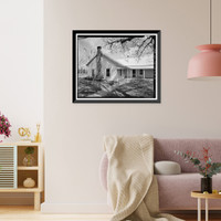 Historic Framed Print, Bishop Creek Hydroelectric System, Plant 6, Cashbaugh-Kilpatrick House, Bishop Creek, Bishop vicinity, Inyo County, CA - 8,  17-7/8" x 21-7/8"