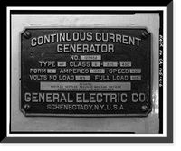 Historic Framed Print, Kern County No. 1 Hydroelectric System, Powerhouse Exciters, Kern River Canyon, Bakersfield vicinity, Kern County, CA - 6,  17-7/8" x 21-7/8"