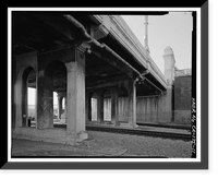 Historic Framed Print, First Street Bridge, Spanning Los Angeles River at First Street, Los Angeles, Los Angeles County, CA - 11,  17-7/8" x 21-7/8"