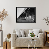 Historic Framed Print, First Street Bridge, Spanning Los Angeles River at First Street, Los Angeles, Los Angeles County, CA - 12,  17-7/8" x 21-7/8"