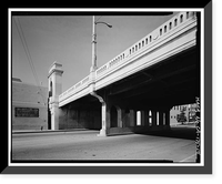 Historic Framed Print, First Street Bridge, Spanning Los Angeles River at First Street, Los Angeles, Los Angeles County, CA - 14,  17-7/8" x 21-7/8"
