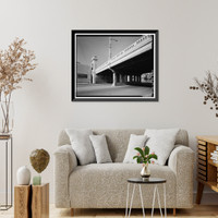 Historic Framed Print, First Street Bridge, Spanning Los Angeles River at First Street, Los Angeles, Los Angeles County, CA - 14,  17-7/8" x 21-7/8"