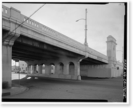 Historic Framed Print, First Street Bridge, Spanning Los Angeles River at First Street, Los Angeles, Los Angeles County, CA - 15,  17-7/8" x 21-7/8"