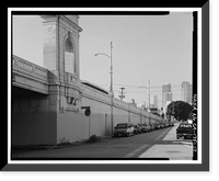 Historic Framed Print, First Street Bridge, Spanning Los Angeles River at First Street, Los Angeles, Los Angeles County, CA - 17,  17-7/8" x 21-7/8"