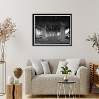 Historic Framed Print, First Street Bridge, Spanning Los Angeles River at First Street, Los Angeles, Los Angeles County, CA - 21,  17-7/8" x 21-7/8"