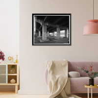 Historic Framed Print, First Street Bridge, Spanning Los Angeles River at First Street, Los Angeles, Los Angeles County, CA - 28,  17-7/8" x 21-7/8"
