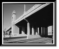 Historic Framed Print, First Street Bridge, Spanning Los Angeles River at First Street, Los Angeles, Los Angeles County, CA - 29,  17-7/8" x 21-7/8"