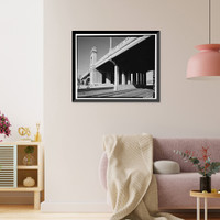 Historic Framed Print, First Street Bridge, Spanning Los Angeles River at First Street, Los Angeles, Los Angeles County, CA - 29,  17-7/8" x 21-7/8"