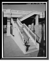Historic Framed Print, First Street Bridge, Spanning Los Angeles River at First Street, Los Angeles, Los Angeles County, CA - 37,  17-7/8" x 21-7/8"
