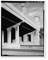 Historic Framed Print, First Street Bridge, Spanning Los Angeles River at First Street, Los Angeles, Los Angeles County, CA - 38,  17-7/8" x 21-7/8"