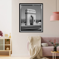 Historic Framed Print, First Street Bridge, Spanning Los Angeles River at First Street, Los Angeles, Los Angeles County, CA - 39,  17-7/8" x 21-7/8"