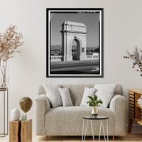 Historic Framed Print, First Street Bridge, Spanning Los Angeles River at First Street, Los Angeles, Los Angeles County, CA - 39,  17-7/8" x 21-7/8"