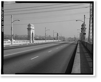 Historic Framed Print, First Street Bridge, Spanning Los Angeles River at First Street, Los Angeles, Los Angeles County, CA - 41,  17-7/8" x 21-7/8"