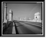 Historic Framed Print, First Street Bridge, Spanning Los Angeles River at First Street, Los Angeles, Los Angeles County, CA - 42,  17-7/8" x 21-7/8"