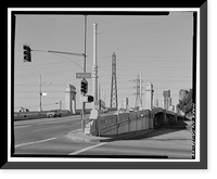 Historic Framed Print, First Street Bridge, Spanning Los Angeles River at First Street, Los Angeles, Los Angeles County, CA - 44,  17-7/8" x 21-7/8"