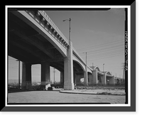 Historic Framed Print, Sixth Street Bridge, Spanning 101 Freeway at Sixth Street, Los Angeles, Los Angeles County, CA - 22,  17-7/8" x 21-7/8"