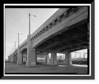 Historic Framed Print, Sixth Street Bridge, Spanning 101 Freeway at Sixth Street, Los Angeles, Los Angeles County, CA - 25,  17-7/8" x 21-7/8"