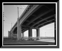 Historic Framed Print, Sixth Street Bridge, Spanning 101 Freeway at Sixth Street, Los Angeles, Los Angeles County, CA - 28,  17-7/8" x 21-7/8"