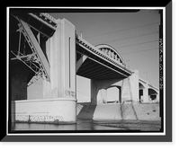 Historic Framed Print, Sixth Street Bridge, Spanning 101 Freeway at Sixth Street, Los Angeles, Los Angeles County, CA - 34,  17-7/8" x 21-7/8"