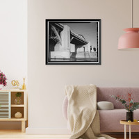 Historic Framed Print, Sixth Street Bridge, Spanning 101 Freeway at Sixth Street, Los Angeles, Los Angeles County, CA - 34,  17-7/8" x 21-7/8"