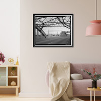 Historic Framed Print, Sixth Street Bridge, Spanning 101 Freeway at Sixth Street, Los Angeles, Los Angeles County, CA - 39,  17-7/8" x 21-7/8"