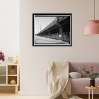 Historic Framed Print, Ninth Street Viaduct, Spanning Los Angeles River at Olympic Boulevard, Los Angeles, Los Angeles County, CA - 22,  17-7/8" x 21-7/8"