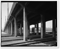 Historic Framed Print, Ninth Street Viaduct, Spanning Los Angeles River at Olympic Boulevard, Los Angeles, Los Angeles County, CA - 24,  17-7/8" x 21-7/8"