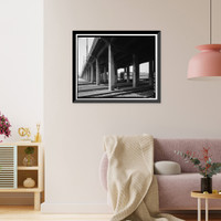 Historic Framed Print, Ninth Street Viaduct, Spanning Los Angeles River at Olympic Boulevard, Los Angeles, Los Angeles County, CA - 24,  17-7/8" x 21-7/8"