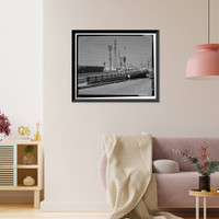 Historic Framed Print, Ninth Street Viaduct, Spanning Los Angeles River at Olympic Boulevard, Los Angeles, Los Angeles County, CA - 27,  17-7/8" x 21-7/8"