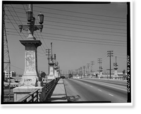 Historic Framed Print, Ninth Street Viaduct, Spanning Los Angeles River at Olympic Boulevard, Los Angeles, Los Angeles County, CA - 30,  17-7/8" x 21-7/8"