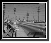Historic Framed Print, Ninth Street Viaduct, Spanning Los Angeles River at Olympic Boulevard, Los Angeles, Los Angeles County, CA - 32,  17-7/8" x 21-7/8"