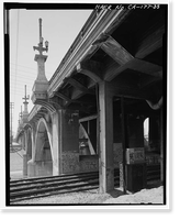 Historic Framed Print, Ninth Street Viaduct, Spanning Los Angeles River at Olympic Boulevard, Los Angeles, Los Angeles County, CA - 33,  17-7/8" x 21-7/8"
