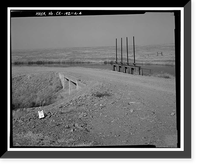 Historic Framed Print, Merced Irrigation District, Edendale Creek Turnout & Weir, Hopeton vicinity, Merced County, CA - 4,  17-7/8" x 21-7/8"