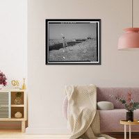 Historic Framed Print, Merced Irrigation District, Edendale Creek Turnout & Weir, Hopeton vicinity, Merced County, CA - 10,  17-7/8" x 21-7/8"